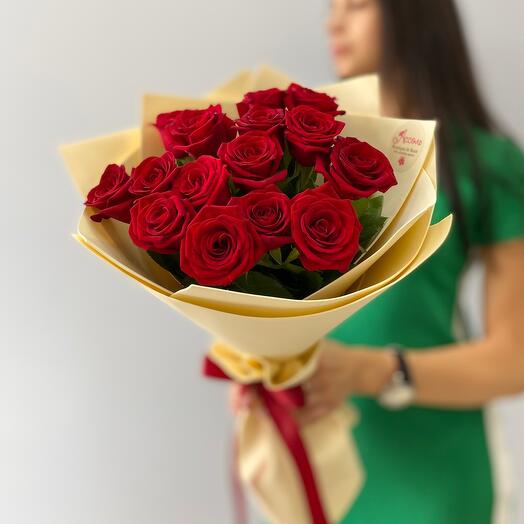 Bouquet of 15 red roses