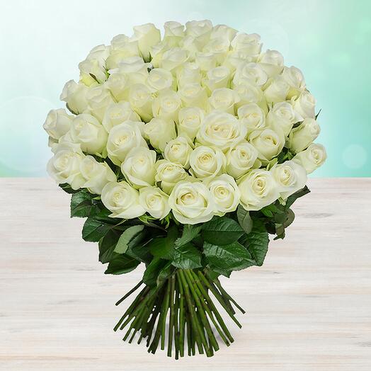 101 White Roses Bunch