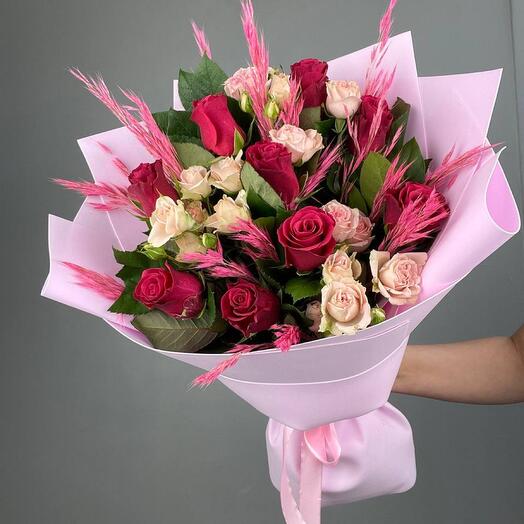 "Rosa y flores Secas"