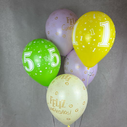 5 globos