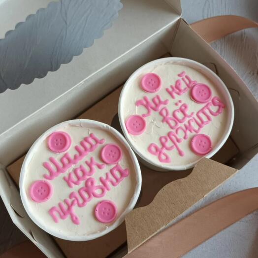 Бенто торт в стакане в подарок маме