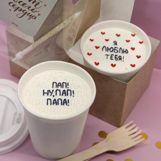 Торт в стаканчике Cake to go 2шт папе