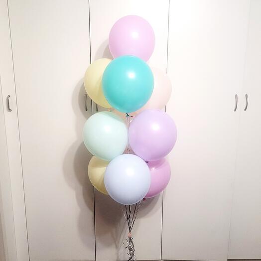 Surtidos globos de aire con helio 10 piezas macarons pastel delicado