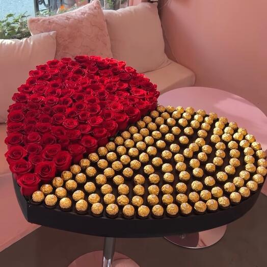 Розы с шоколадом