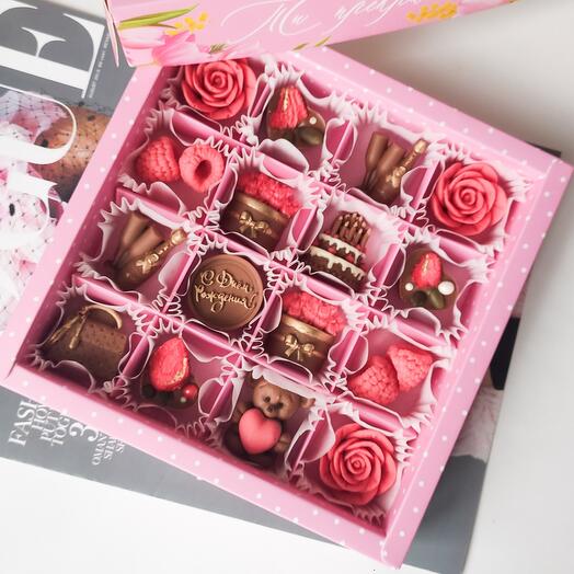 Набор конфет с Днём рождения