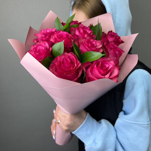 Rosas con ruskus 11 piezas