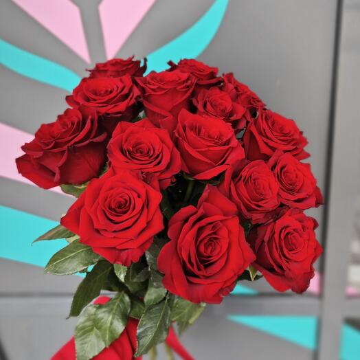 15 красных эквадорских роз🌹