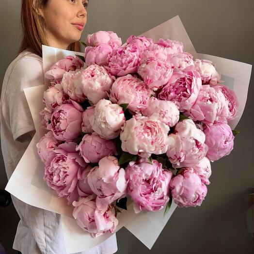 Букет из 35 ароматных пионов. Пионы 💓