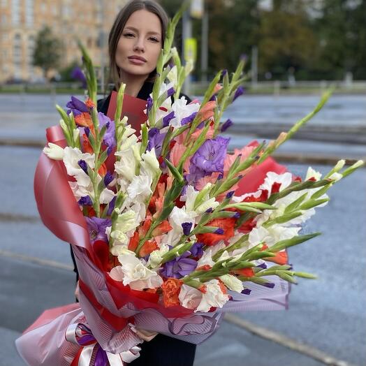 23 гладиолуса микс