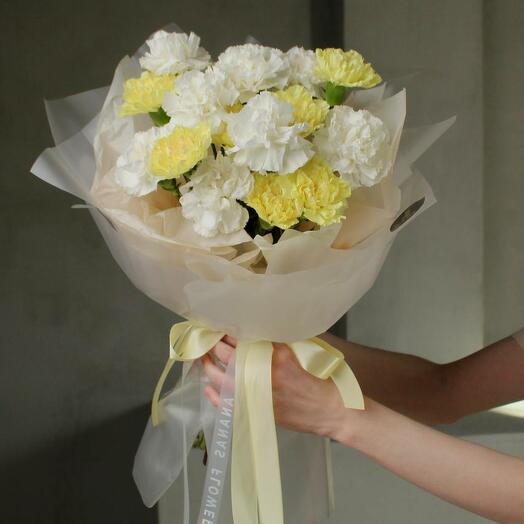 Монобукет из солнечных диантусов