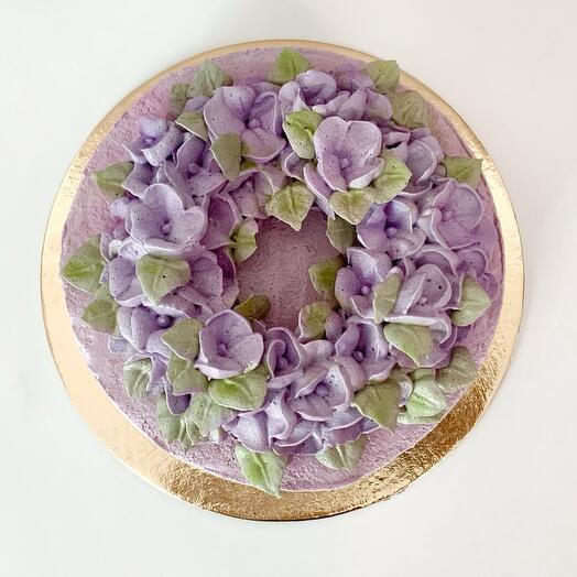 Зефирный торт с цветами