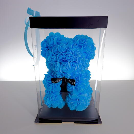 Oso de flores azul (foam)