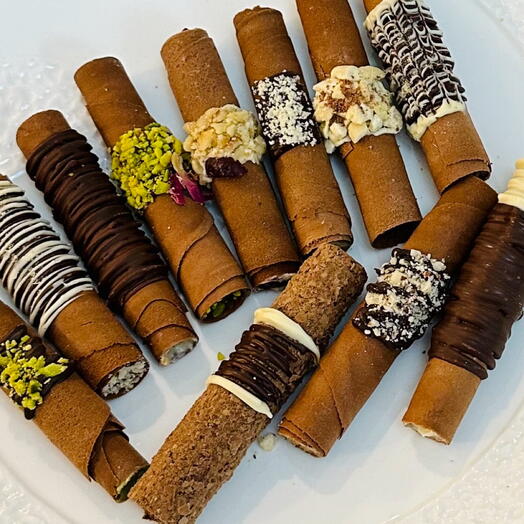 Mix - Hand Rolled Wafer Rolls ( 5 fillings)- 45 pieces