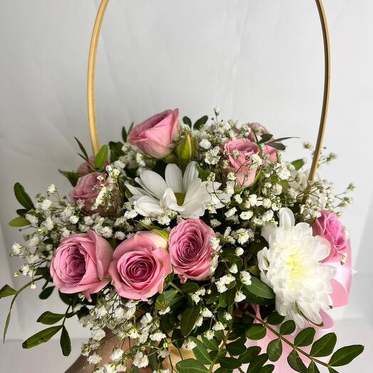 Basket with flowers "mix"