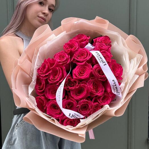 Моно букет - 25 роз