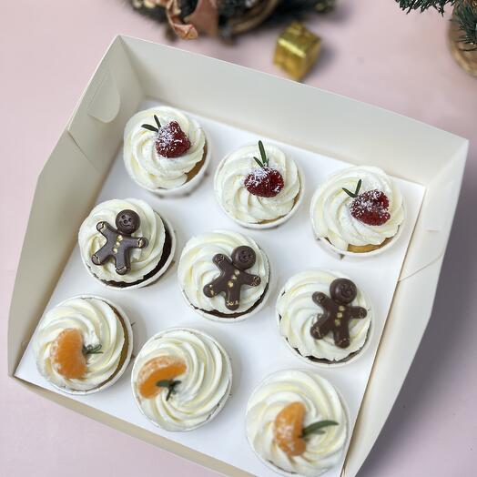 Набор капкейков 9 шт новогодний/в офис