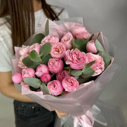 Букет| с пионовидными розами