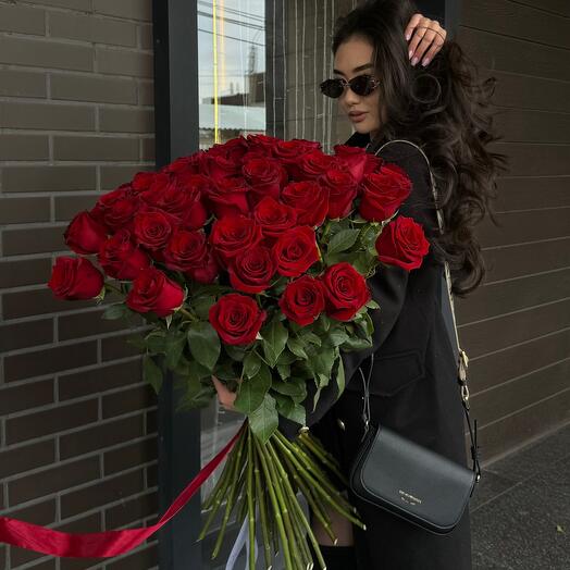 Букет из 51 метровой  розы