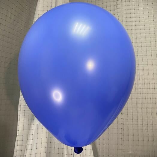 Воздушный шар с гелием и обработкой ПАСТЕЛЬ ЭКСТРА синий 14"/35 см