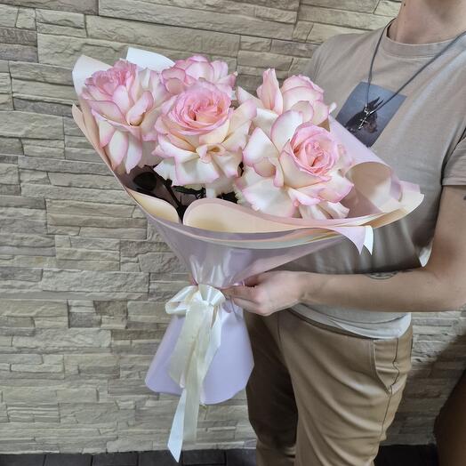 Monookette de 5 rosas francesas
