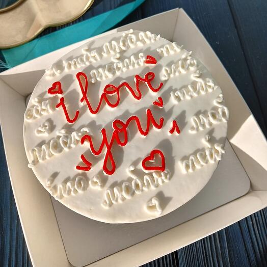 Бенто торт I love you для дня влюбленных