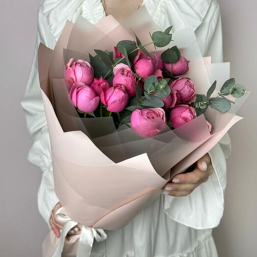 Букет Пион Кустовых Роз 5 шт