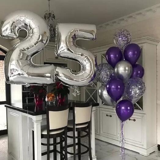 Шары на День Рождения 25 лет