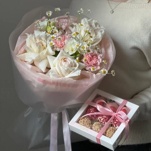 🌸КОМБО НАБОР «Вдохновение» с клубникой в шоколаде 🍓