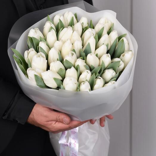 39 тюльпанов белоснежных