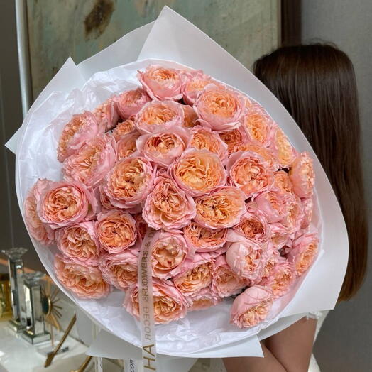 Mono bouquet Juliet peach