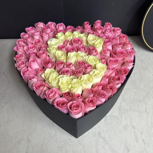 Flowers in a heart box