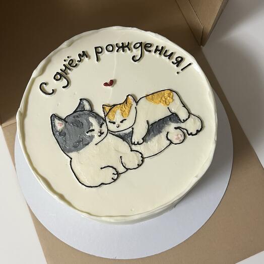Торт 1 кг котики