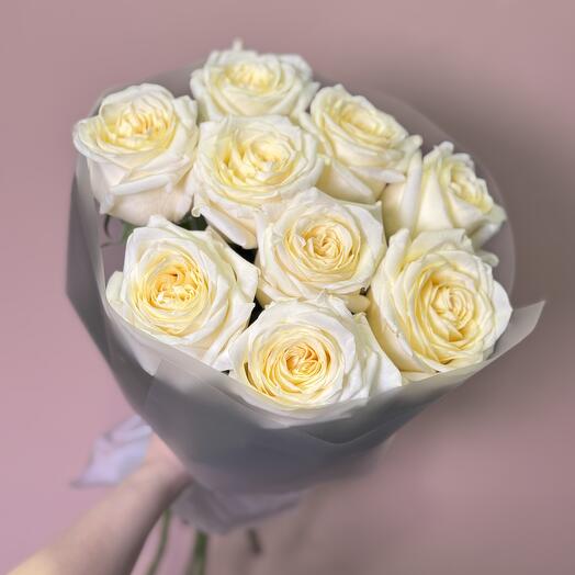 Букет из 9 пионовидных роз Кенди Лайт