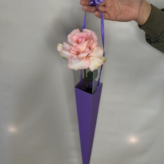 Французская Роза в Крафт упаковке