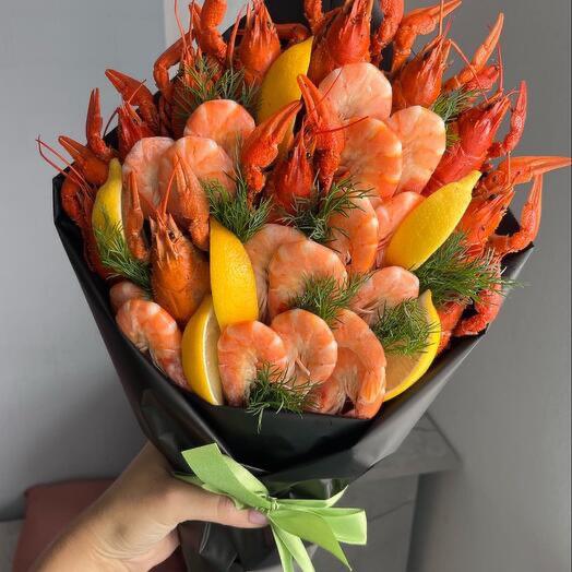 Чоловічий букет Раки і креветки