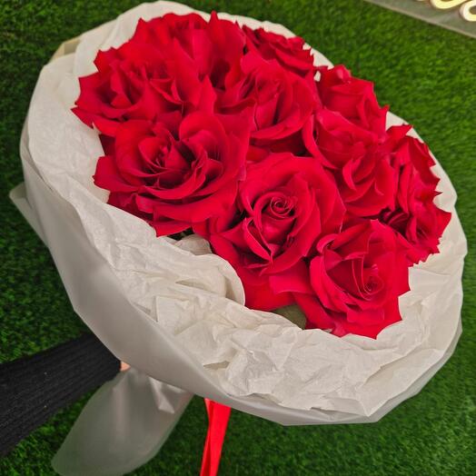 Французкий букет из красных роз🌹