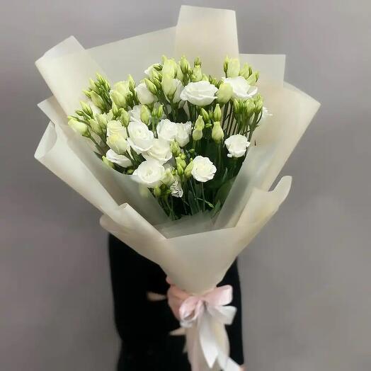 Букет из 9 белых эустом 🌷