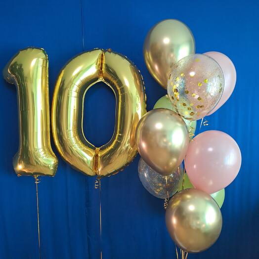 Цифра 10 и шары