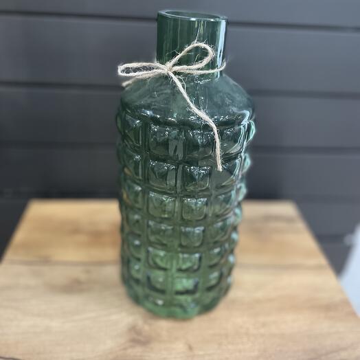 Ваза стеклянная зеленая