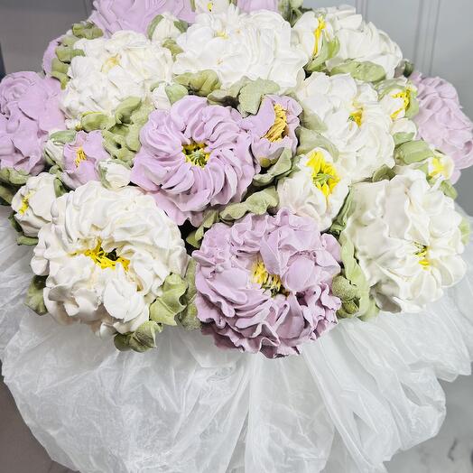 Большой букет из зефирных цветов🌷🌷🌷