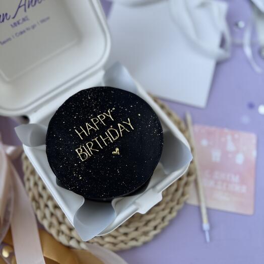 Бенто торт на день рождения happy birthday черный торт