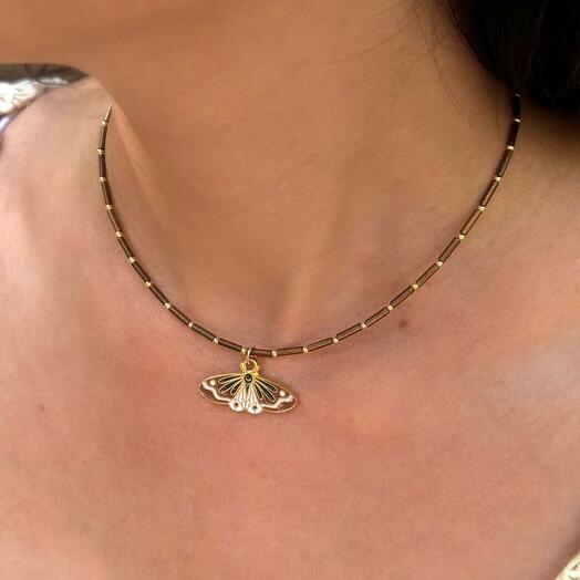 Чокер Мотылек коричневый Choker Brown moth