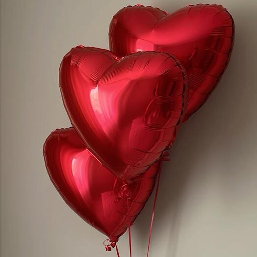 Set of "Heart" balls / 3 pieces