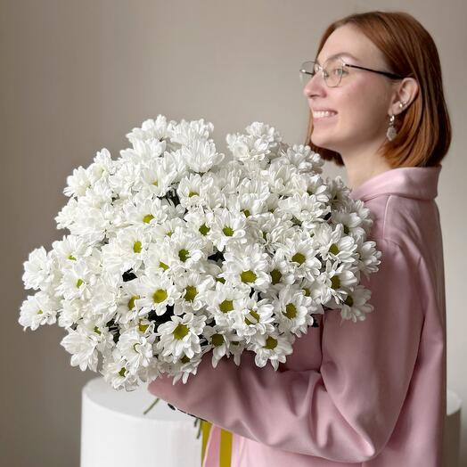 АКЦИЯ!!!Монобукет из 15 кустовых хризантем