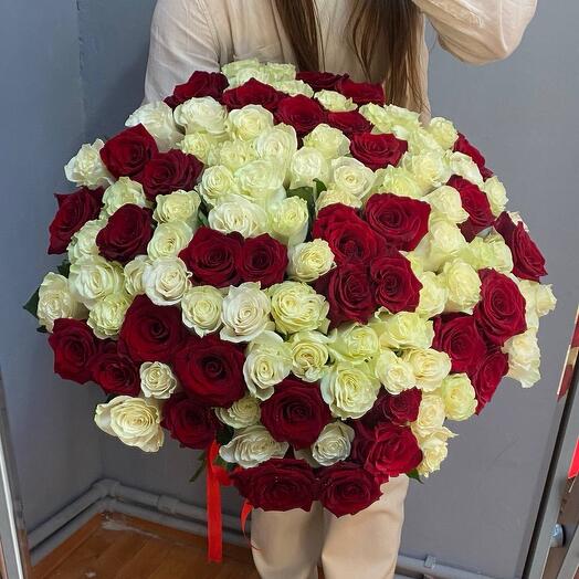 101 Роза Эквадор 50см