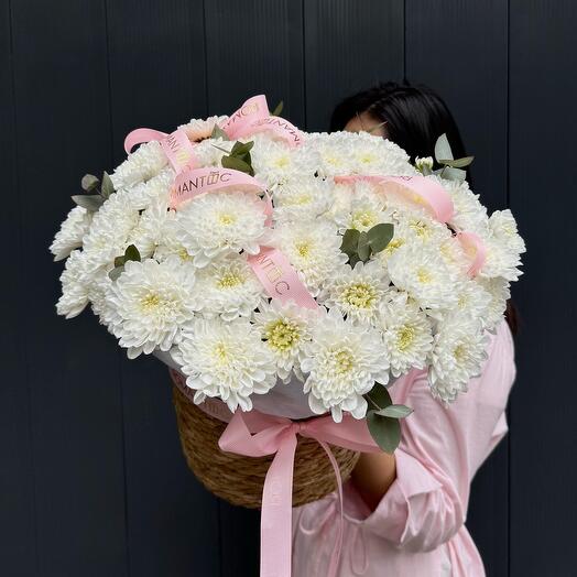 Хризантемы в кашпо