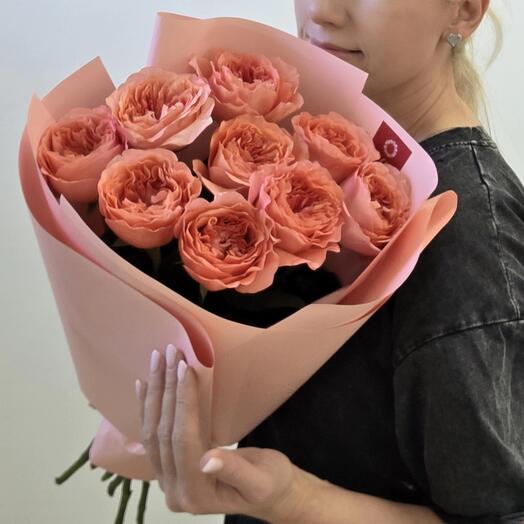 Букет из 9 пионовидных роз