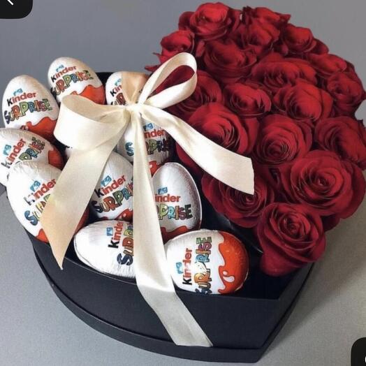 Цветы +киндер 🥰
