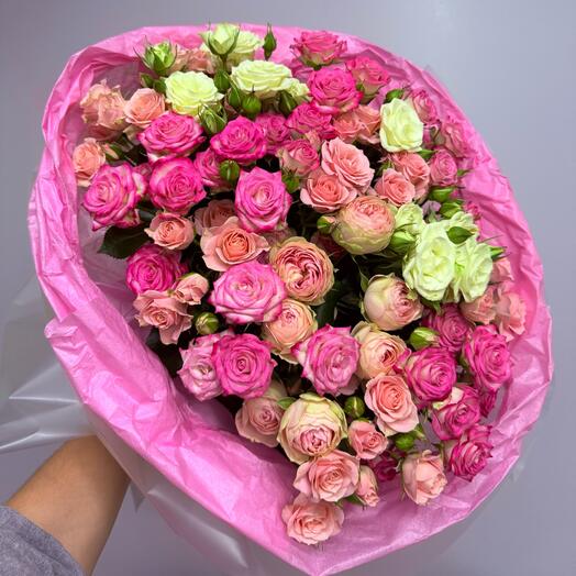 Букет из кустовых роз 15 шт
