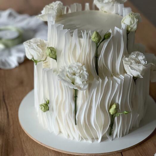 Торт свадебный. Цветы